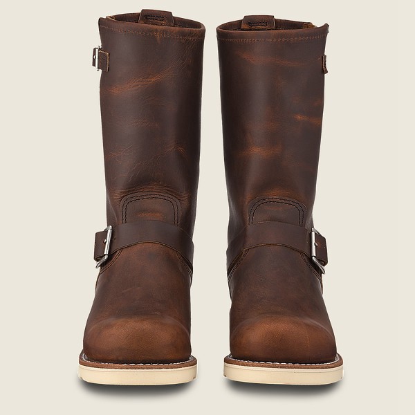 Red Wing Womens Classic Engineer - Tall Rough & Tough Leather - Heritage Boots Dark Brown - 9847IAPU